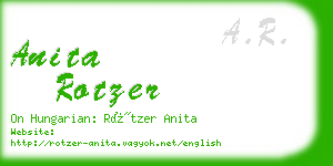 anita rotzer business card